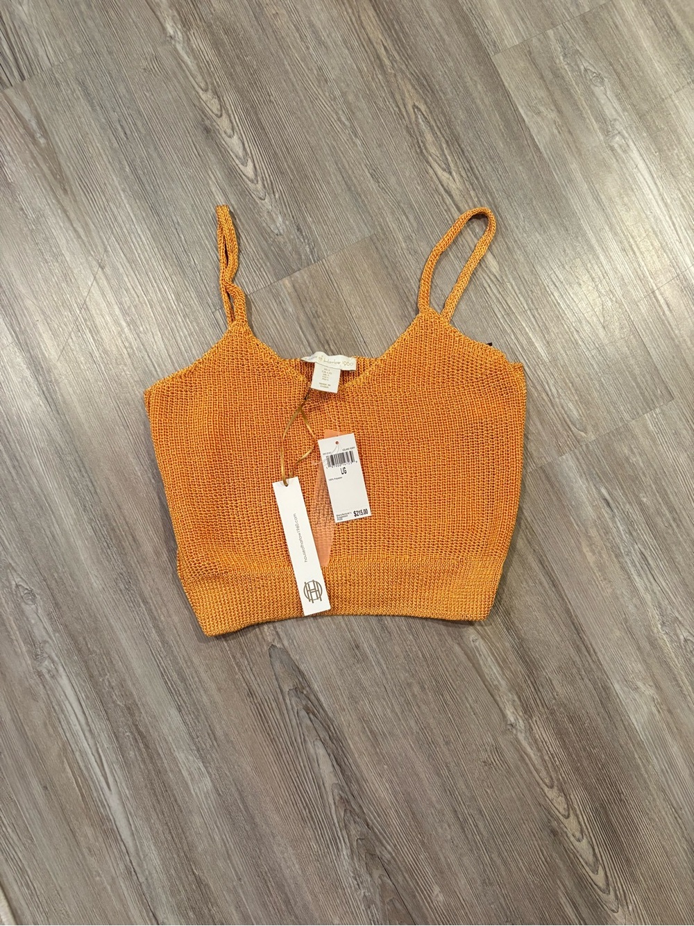 House of Harlow 1960 size Large Crochet Knit Cami Tank Top - Orange
